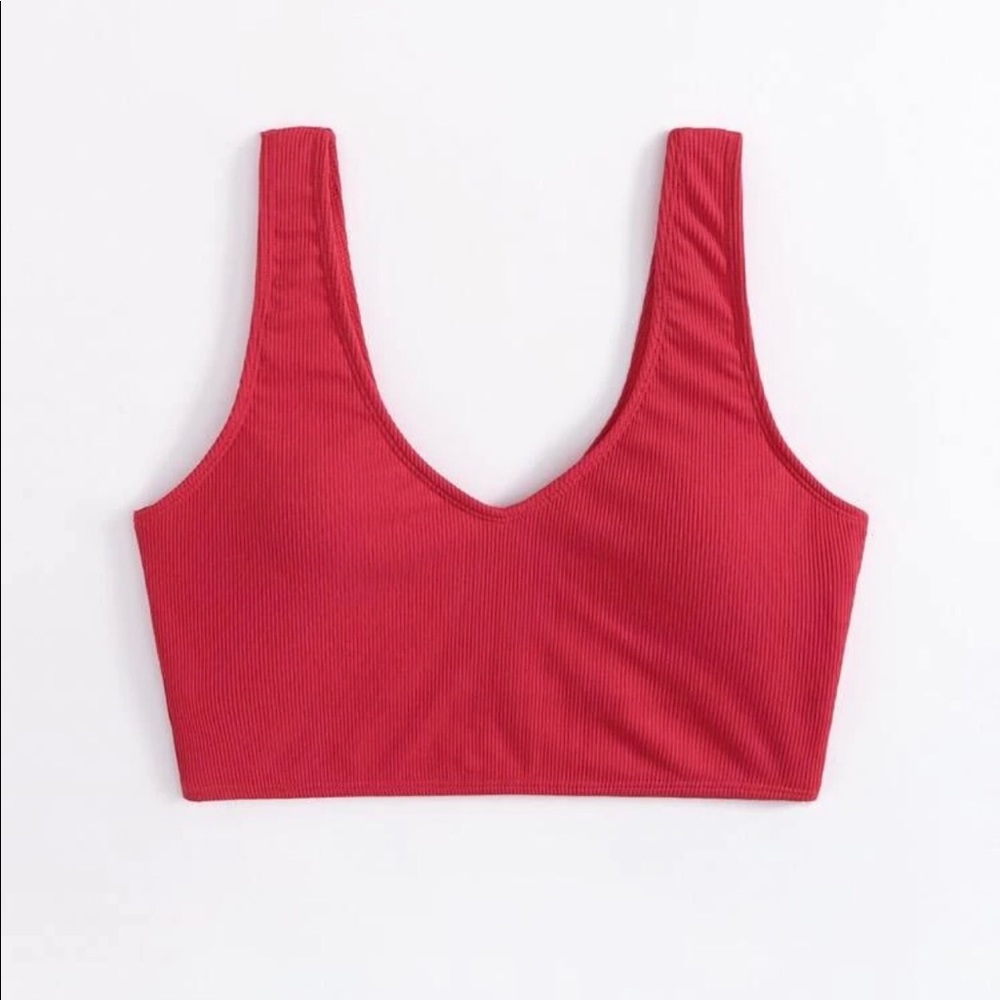 Red bikini top(size: medium)